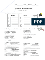 Fiche de Travail Present en Er