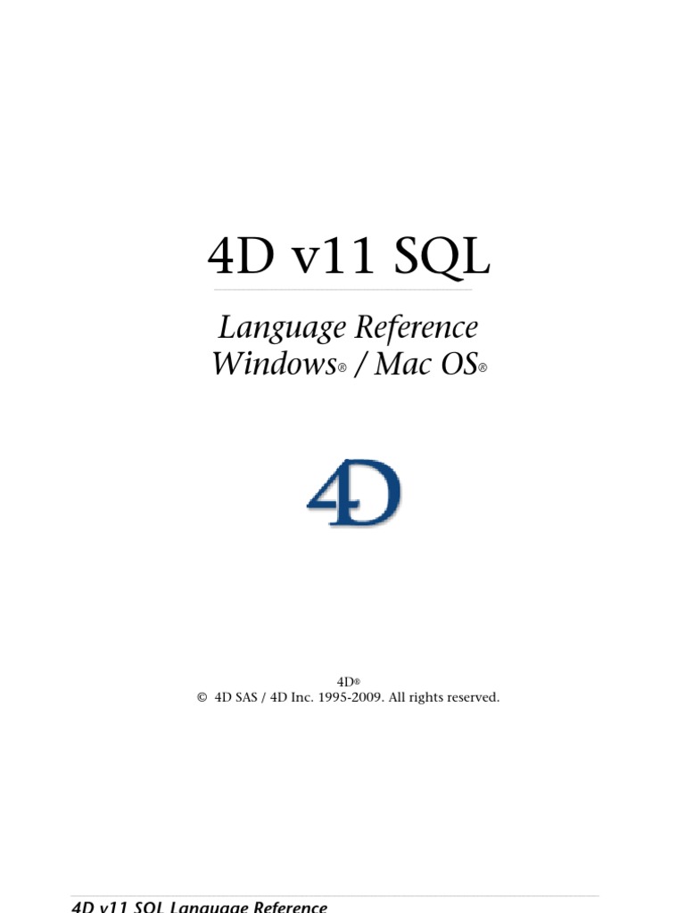 4D v11 Language R4 | PDF | Array Data Structure | Pointer (Computer ...