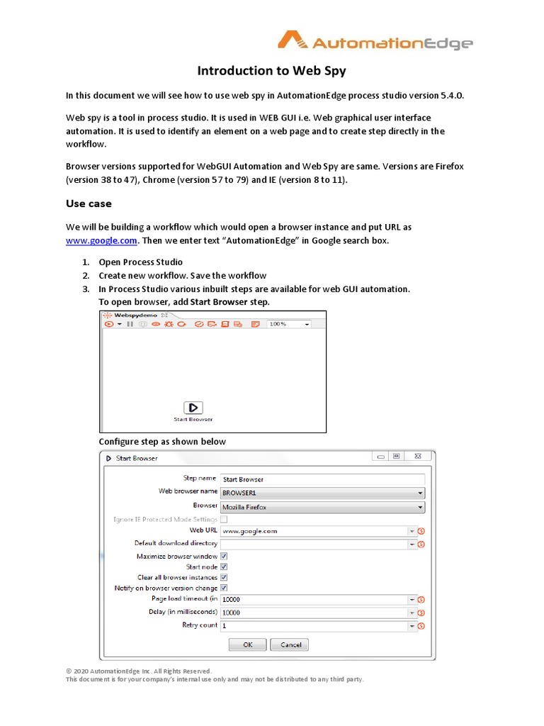 Web Spy Introduction AE 5.4 Document | PDF | Graphical User Interfaces ...