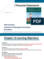 Analysis of Financial Statements: Wild and Shaw Financial and Managerial Accounting 8th Edition