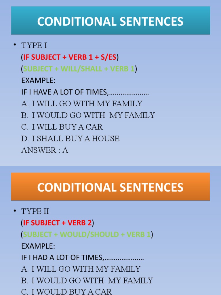Understanding Conditional Sentences | PDF | Language Arts & Discipline