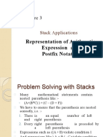 Stack Applications for Arithmetic Expressions and Postfix Notation