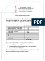 Criterios de Evaluación de Los Reportes