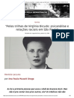 "Pelas Trilhas de Virgínia Bicudo - Psicanálise e Relações Raciais em São Paulo" - PSICANALISTAS PELA DEMOCRACIA