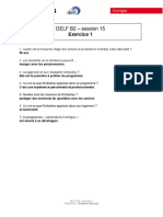 Delf B2 - Session 15: Exercice 1