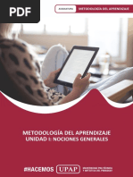 Unidad I - Contenido - Metodología Aprendizaje