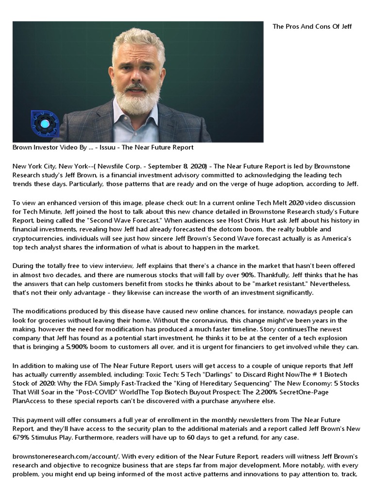 W. Jeffrey Brown - Everybodywiki Bios & Wiki - Jeff Brown Invester