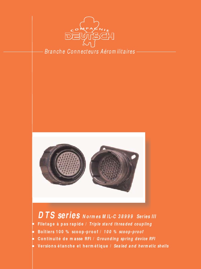 DTS Series: Branche Connecteurs Aéromilitaires | PDF | Matériaux de ...