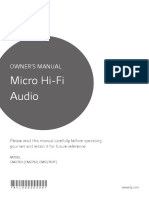 Micro Hi-Fi Audio: Owner'S Manual