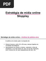 Estratégia de mídia online Stopplay