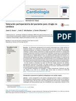 Cardiología: Valoración Perioperatoria Del Paciente para Cirugía No Cardiaca