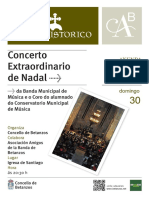 Concerto Extraordinario de Nadal Banda. Cartel Programa