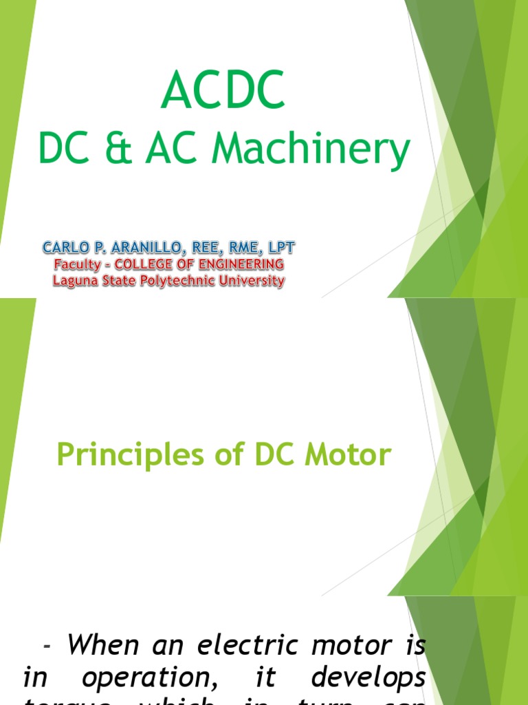 Principles of DC Motor Operation | PDF | Electric Motor | Electric ...