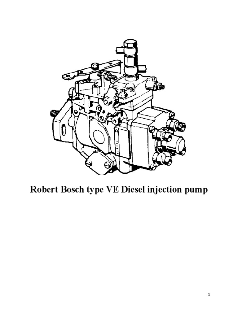 Bosch VE Diesel Pump Overview and Adjustments | PDF | Fuel Injection ...