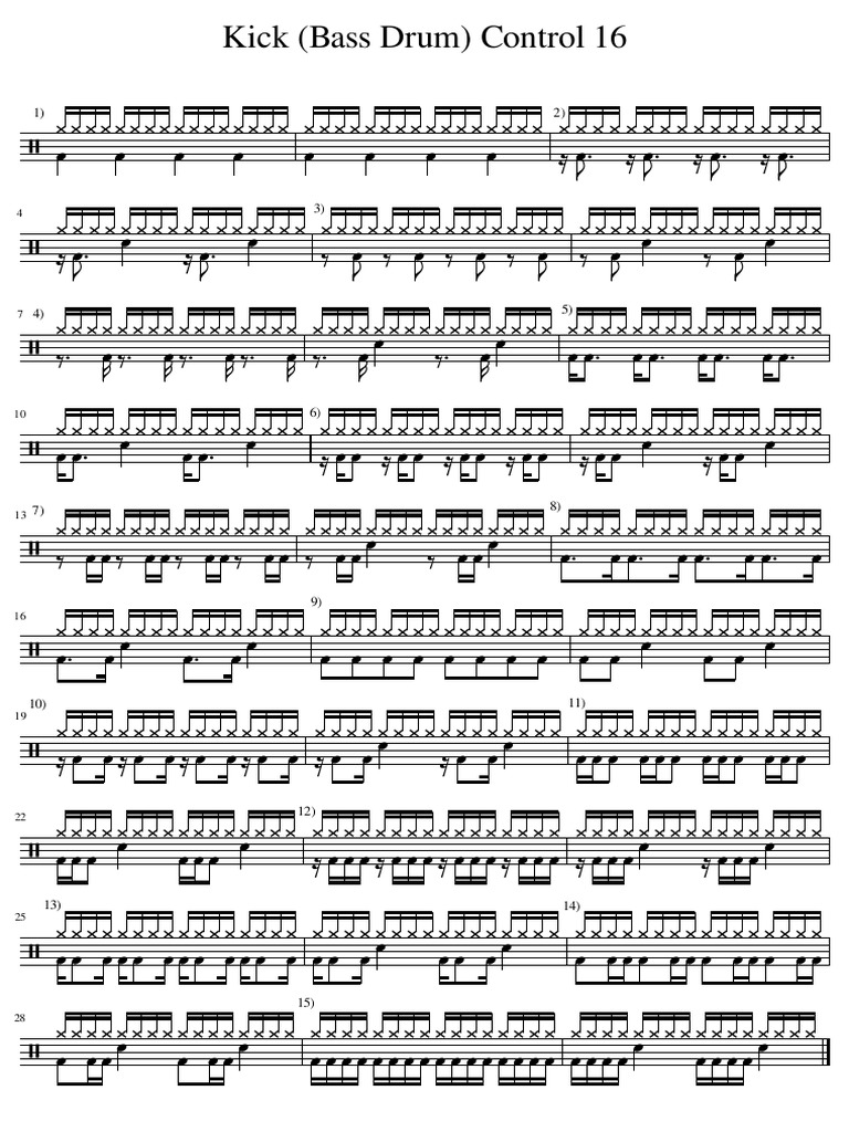 Kick Drum Control Exercises PDF | PDF