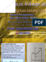 Kalkulus Integral Luas Bidang Datar