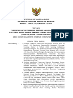 Contoh SK Penetapan Daftar Penerima BLT DD 2021