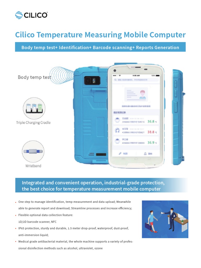 Cilico Temperature Measuring Mobile Computer: Body Temp Test+ ...