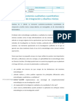 Lectura: La Dicotomía Cualitativo-Cuantitativo: Posibilidades de Integración y Diseños Mixtos