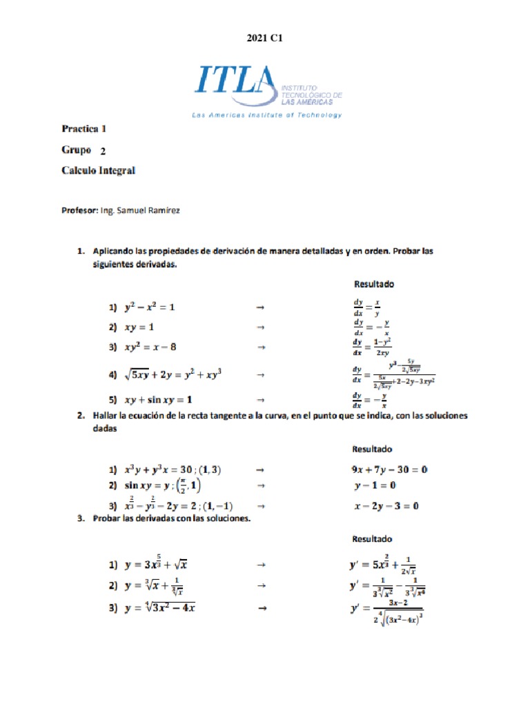 Practica 1 Integral Pdf