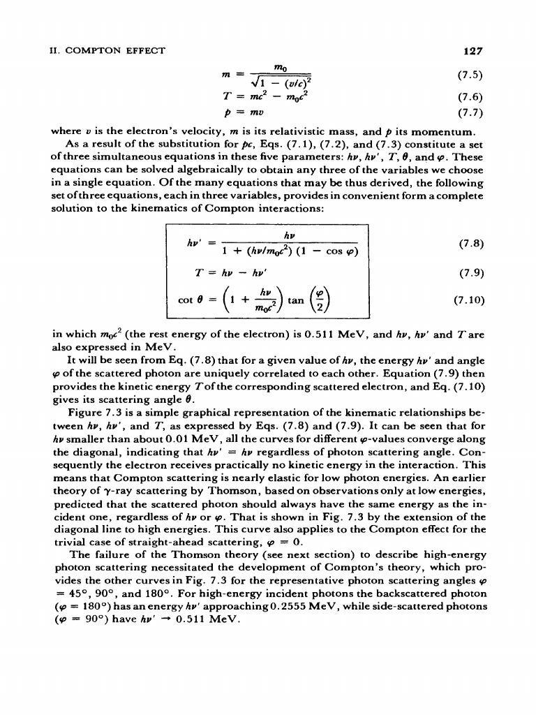 Compton Effect in Radiological Physics | PDF | Science | Physics