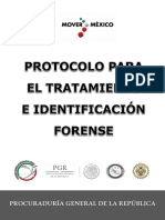 PROTOCOLO PARA EL TRATAMIENTO E IDENTIFICACIÓN FORENSE