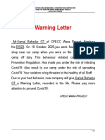 Warning Letter: Cpecc Wara Project