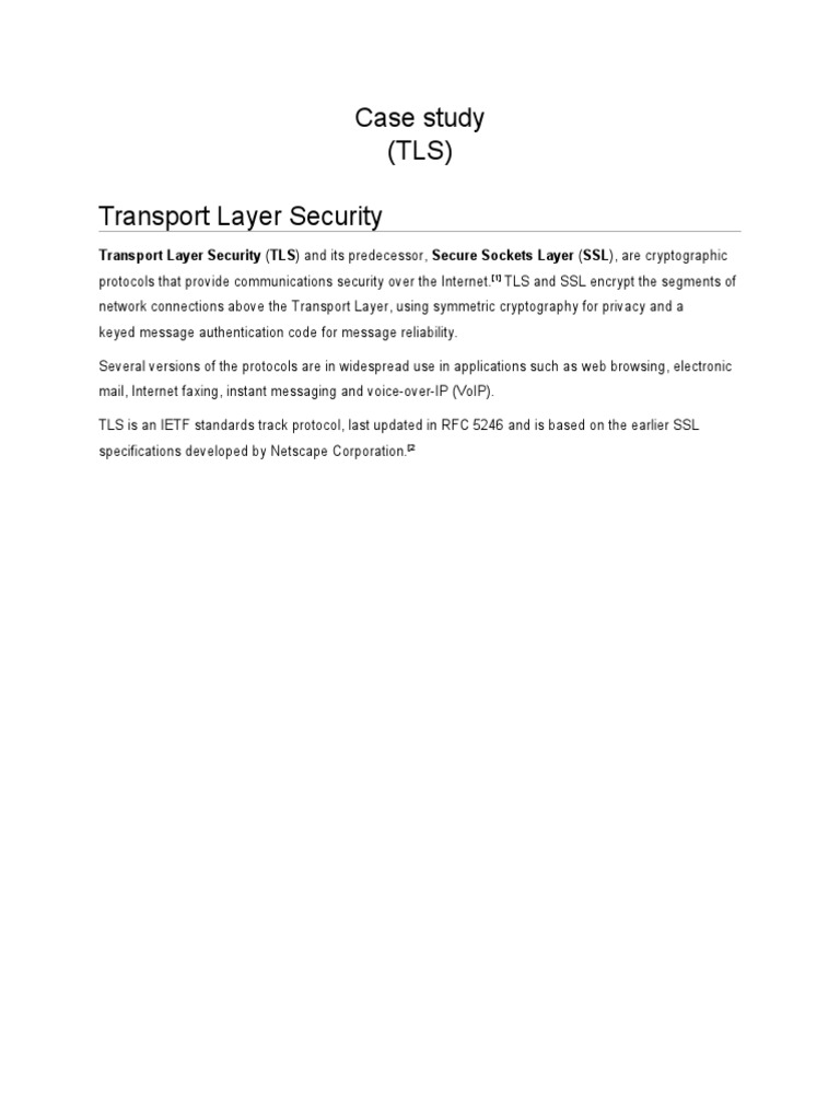 Understanding Transport Layer Security (TLS) | PDF