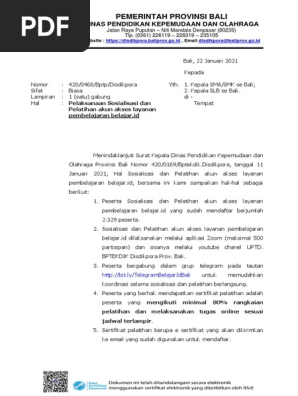 Surat Sosialisasi Pelatihan Belajar Id Pdf