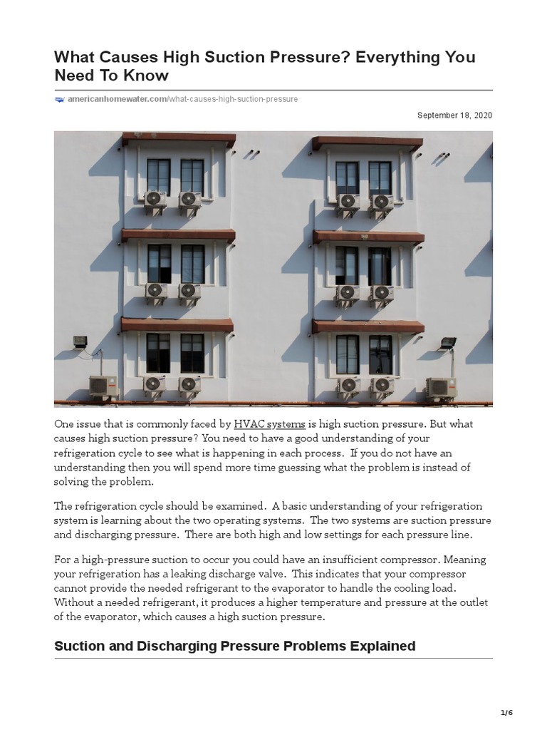 What Causes High Suction Pressure Everything You Need To Know PDF