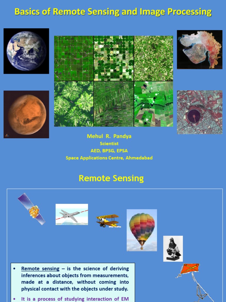 Remote Sensing Basics and Image Processing | PDF | Remote Sensing ...