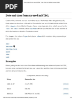 Date and Time Formats Used in HTML - HTML - HyperText Markup Language - MDN