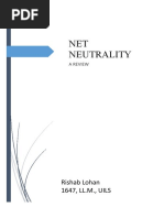 NET Neutrality: Rishab Lohan 1647, LL.M., UILS