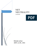 NET Neutrality: Rishab Lohan 1647, LL.M., UILS