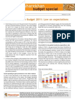 Low Expectations for Union Budget 2011 Focus on Social Spending