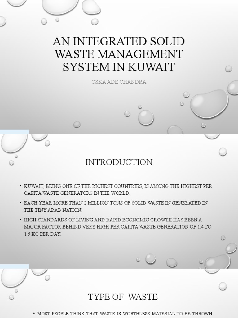 An Integrated Solid Waste Management System in Kuwait PDF Recycling