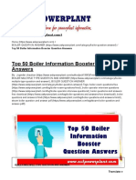Top 50 Boiler Information Booster Question Answers - ASKPOWERPLANT