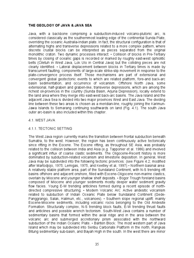 Geology of Java and Java Sea Analysis | PDF | Sedimentary Rock ...