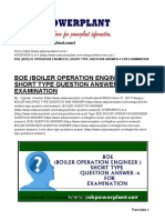 Boe (Boiler Operation Engineer) Short Type Question Answer-4 For Examination - Askpowerplant