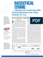 Considerations For Transferring A Bulk Freeze-Drying Process From A Glass Container To A Tray