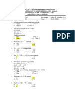 Soal Pas Matematika Kelas 7a - 7e