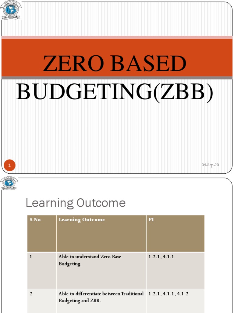 Zero Based Budgeting (ZBB) Download Free PDF Budgets And Budgeting