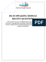 IELTS SPEAKING RECENT QUESTIONS Converted 1 1