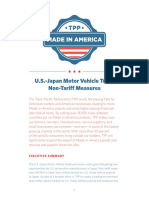 U.S.-Japan Motor Vehicle Trade Non-Tariff Measures: Executive Summary