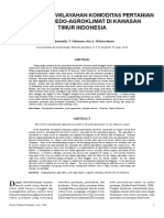 Pendekatan Pewilayahan Komoditas Pertanian Menurut Pedo-Agroklimat Di Kawasan Timur Indonesia