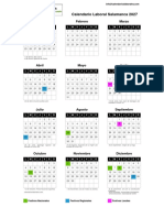 Calendario Laboral Salamanca 2027: Enero Febrero Marzo
