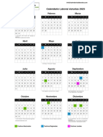 Calendario Laboral Asturias 2023: Enero Febrero Marzo