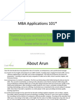 MBA Applications 101