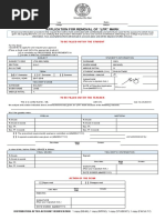 Application For Removal of "LFR" Mark: To Be Filled-Out by The Student