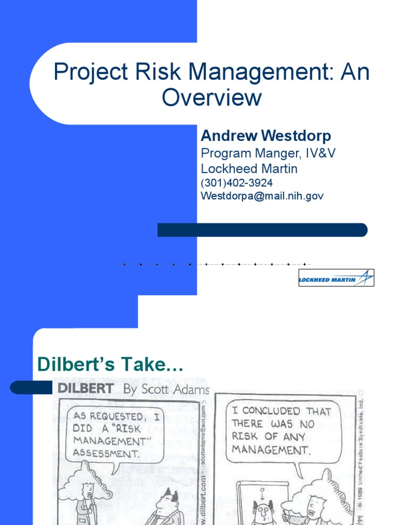 Project Risk Management: An: Andrew Westdorp | PDF | Risk Management | Risk